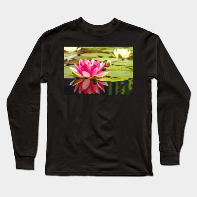 Meditation Wall Art Print - Water Lily Meditation - canvas, Photo print, artboard print, poster Canvas Print Long Sleeve T-Shirt by DigillusionStudio